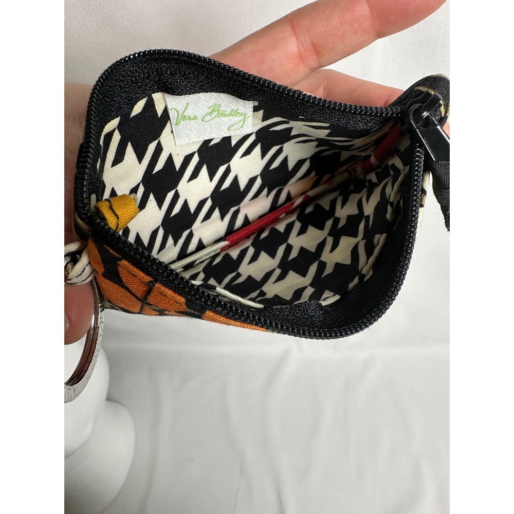 Vera Bradley Bittersweet Zipper ID Card Coin Bag With Key Chain - Picture 6 of 6